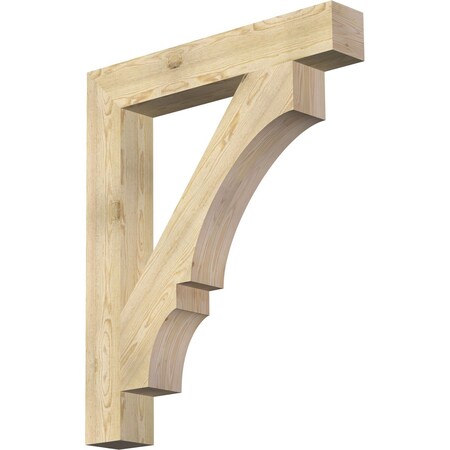 Ekena Millwork Balboa Block Rough Sawn Bracket, Douglas Fir, 6"W x 40"D x 48"H BKT06X40X48BOA05RDF